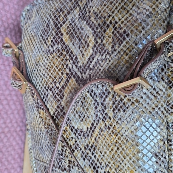 Hammitt Mini Backpack in Brown Snakeskin Print with Gold Studs main image 7